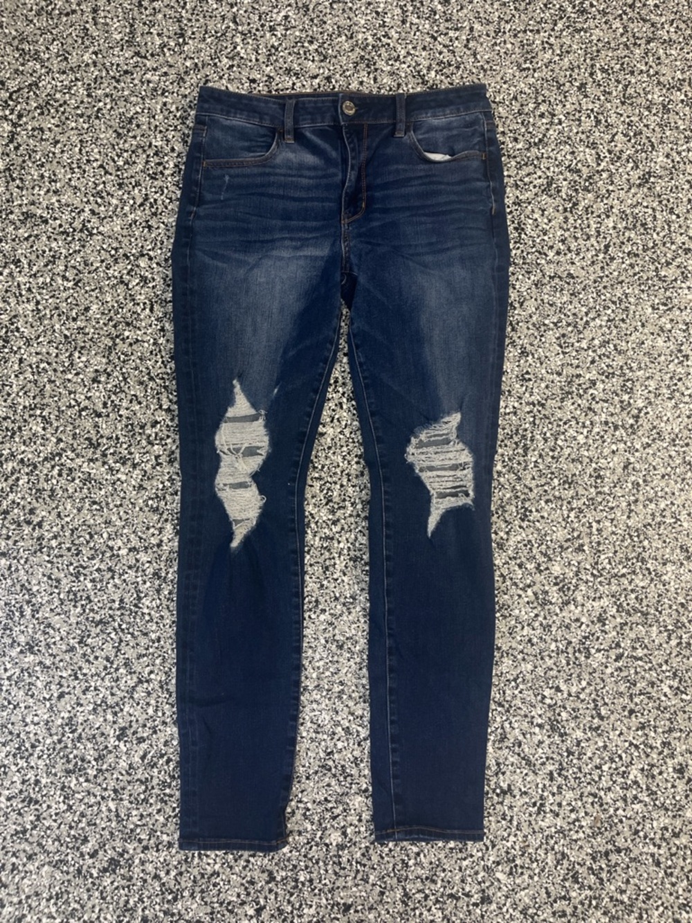 American Eagle Outfitters Next Level Stretch lRipped Jeans - 12 Long
